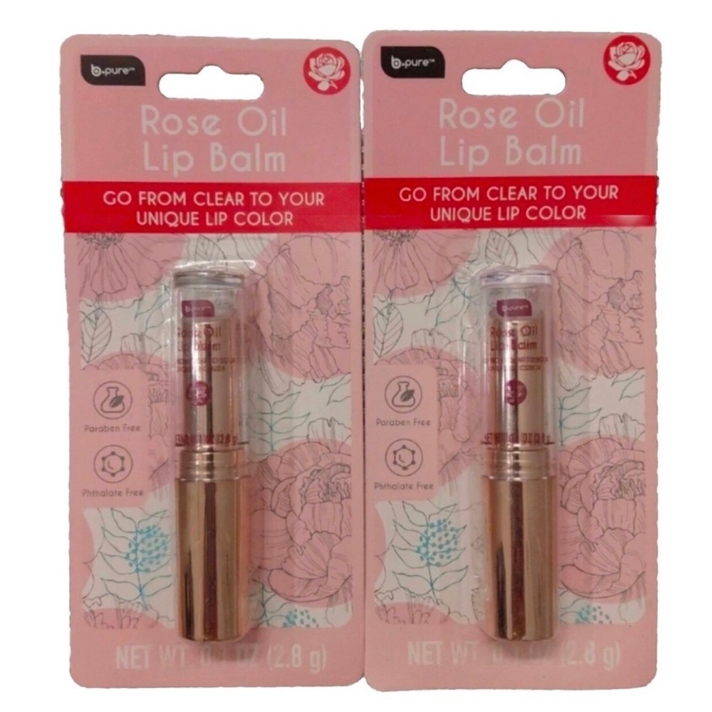 B•Pure Tinted Rose Oil Lip Balm Ph-Adapting Color Changing BPure B Pure (Lot 2)